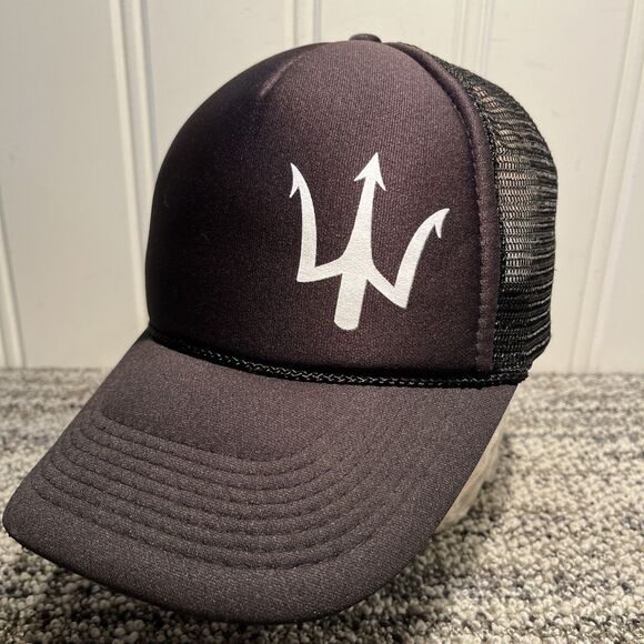 OTTO Other - VTG Trident Trucker Hat Cap SnapBack Otto Black Foam Mesh Great Condition